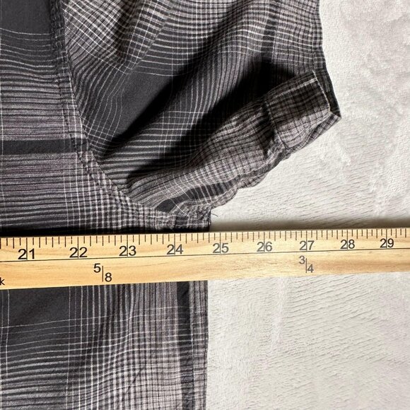 Prana Shirt Men Size XL Plaid Short Sleeve Single Pocket Made in India EUC - Picture 5 of 8